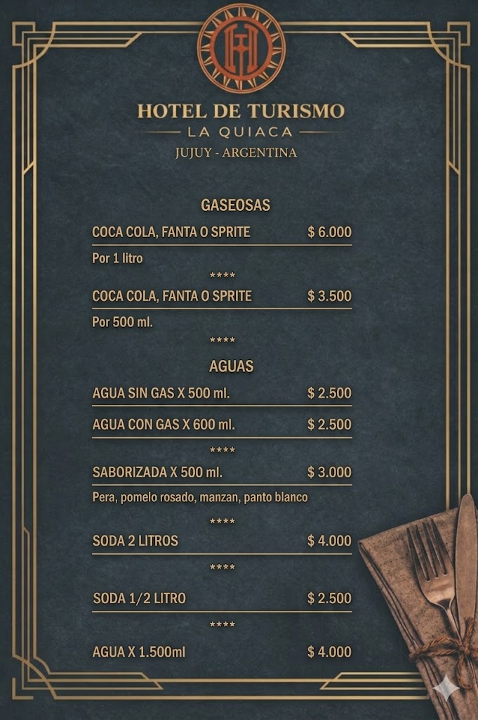 Carta del Menú