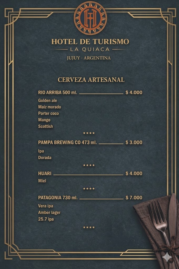 Carta del Menú