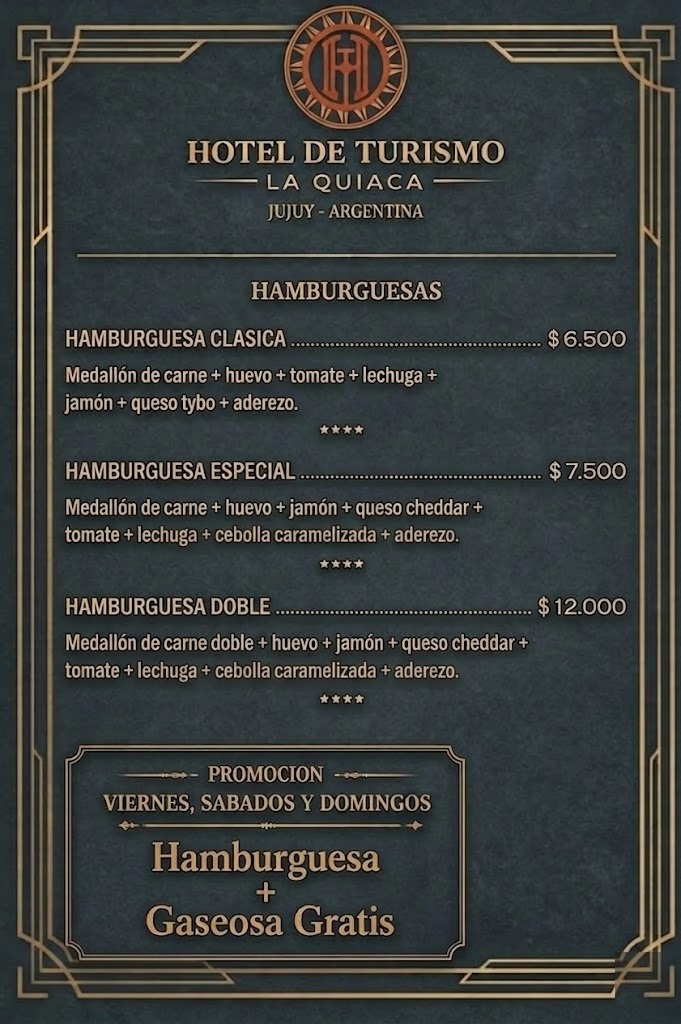 Carta del Menú