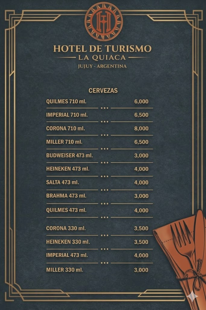 Carta del Menú