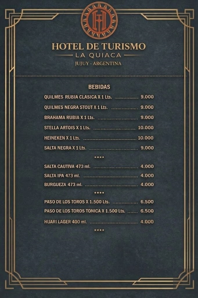 Carta del Menú
