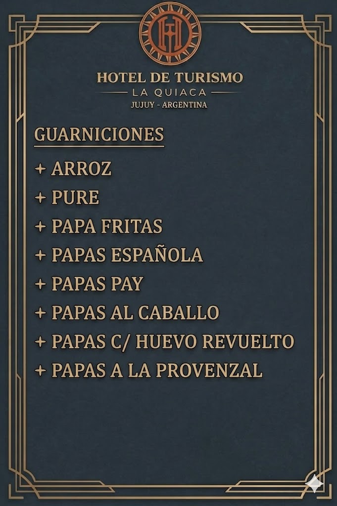 Carta del Menú